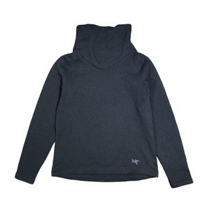 Arc'teryx Desira Cowl Neck Fleece Black Pullover Sweater Womens Large
